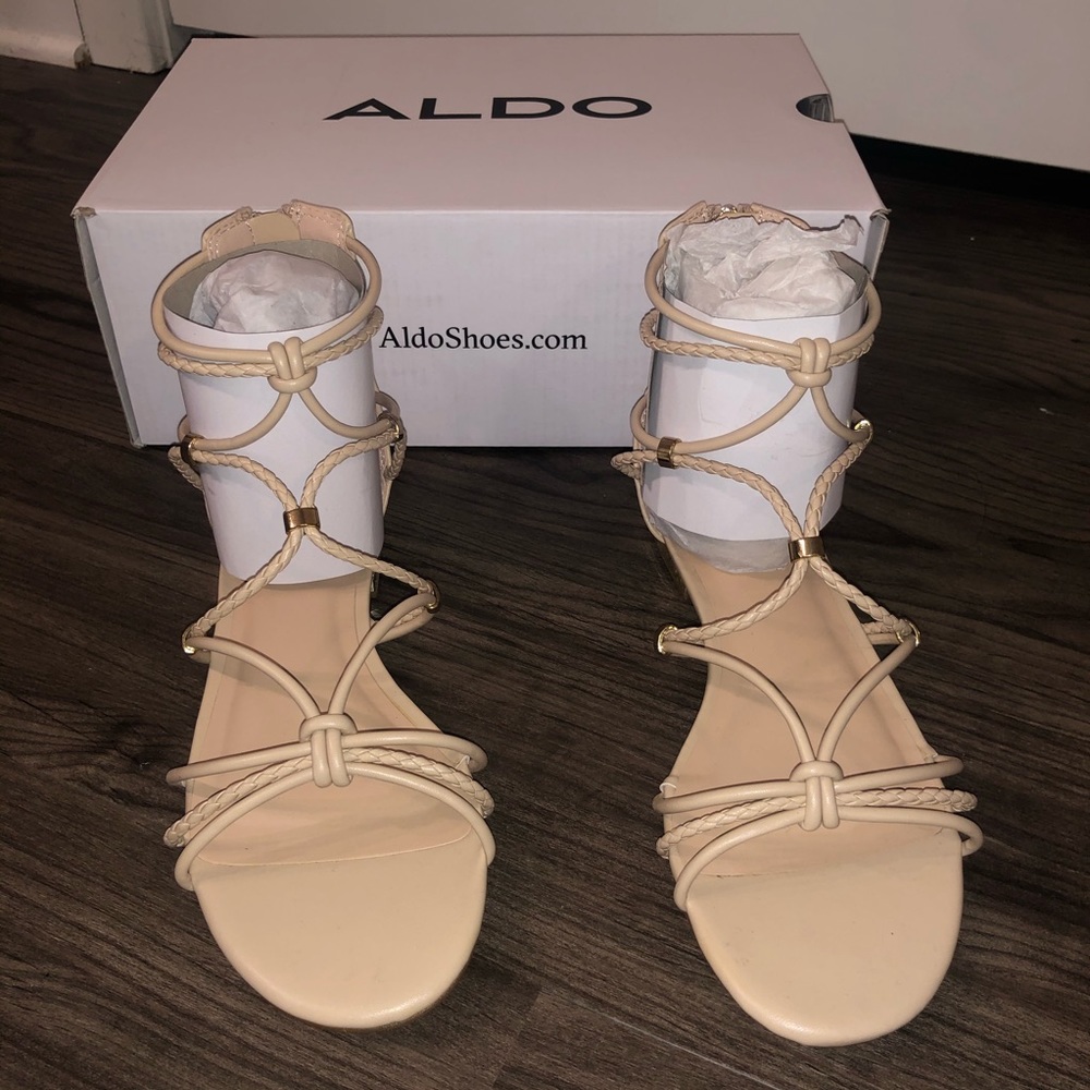 Aldo nude strappy sandals NIB - Picture 4 of 5